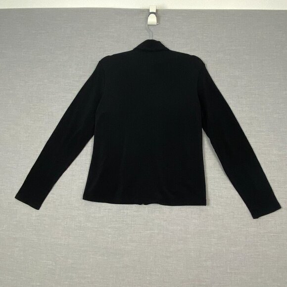 GAP Stretch Athletic Jacket Sz Large Black Full Zip Running Warm Up Sport Jacket - Picture 4 of 9